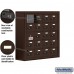 Salsbury Cell Phone Storage Locker - with Front Access Panel - 5 Door High Unit (8 Inch Deep Compartments) - 20 A Doors (19 usable) - Bronze - Surface Mounted - Resettable Combination Locks